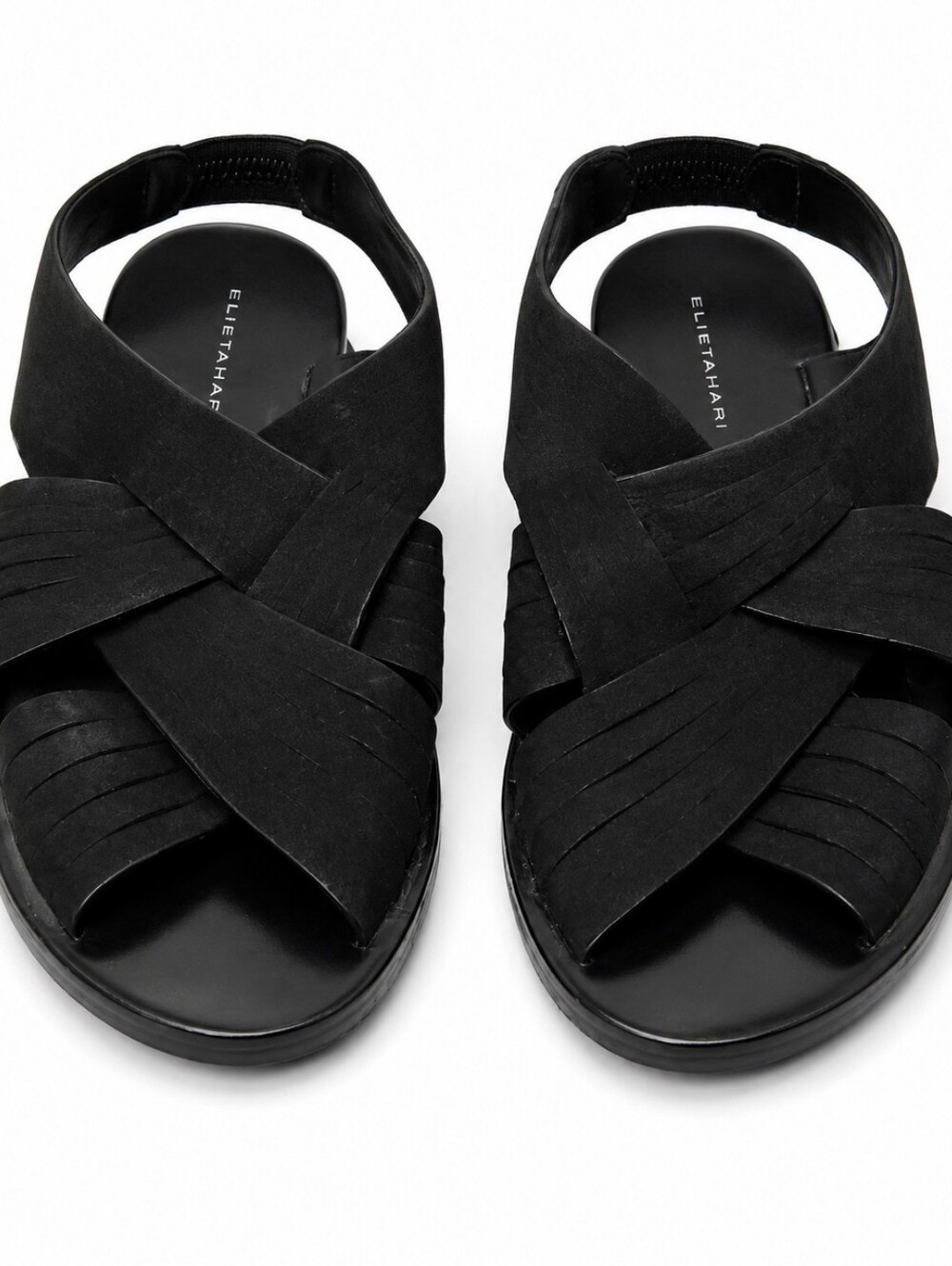 Elie Tahari Black Women's Suede And Leather Sandals Sz 8